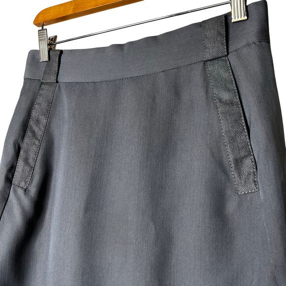 Max Mara Skirt Size 6 Gray Wool Blend Basic Classic Minimal Designer Lined - Picture 3 of 8